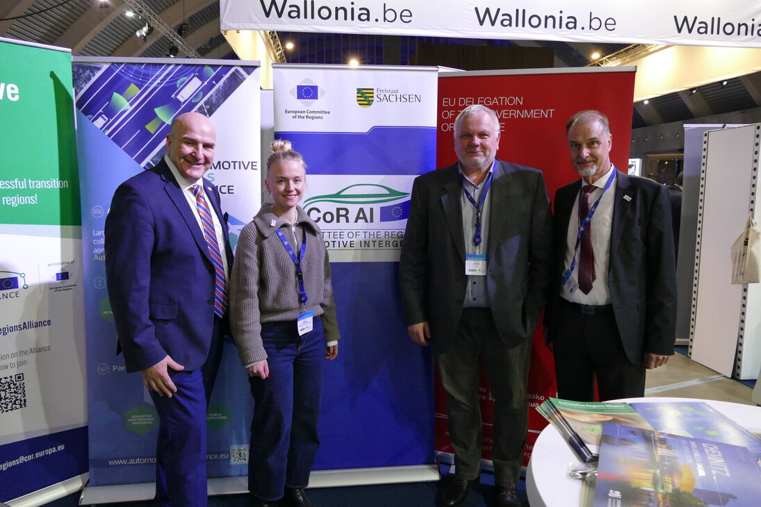 from left to right: Andres Jaadla (CoRAI Member, Estonia), Lina Dingler (CoRAI General Secreatariat), Dr Hans-Joachim Gericke (CoRAI General Secretary), Aivar Paidla (EESC).